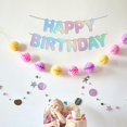 thumbnail image 4 of Fuliko Pre-Strung Happy Birthday Banner - Teal Glitter Banner, Birthday Party Decorations Decor, Under The Sea Backdrop Sign, 4 of 6