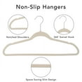 thumbnail image 6 of (2 pack) Better Homes & Gardens Non-Slip Velvet Clothes Hangers, 100 Pack, Beige, Space Saving, 6 of 6