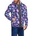 thumbnail image 2 of Kdxio White Skull Flower Print Men Hoodies Casual Hoodies for Men with Zip Pockets Full Zip Long Sleeve Sweatshirt Sports Hooded Jacket-Large, 2 of 5