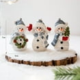 thumbnail image 3 of Snowman Ornament under $5! Cagogo Christmas Snowman Bear Desktop Ornament, Resin Snow Scene Figurine, Cute Winter Decor for Tabletop, Christmas Village Prop, Holiday Desk Decor for Office Home, 3 of 9