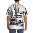 thumbnail image 3 of Kdxio Men's Hawaiian Shirt for Men Short Sleeve Shirt Vintage Cactus Pickup Summer Casual Holiday Beach Button Down T-Shirts, 3 of 5