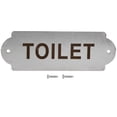 thumbnail image 1 of Poste de cerca de acero inoxidable para jardín, casa, puerta de casa, tablero de señal de advertencia para inodoro con tornillos de instalación, TOILET, 1 of 9