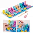 thumbnail image 3 of Juguetes Montessori de Color forma de clasificación de desarrollo bandejas de Aprendizaje educación matemáticas apilamiento Salvador Dali rompecabezas de madera para niños, 3 of 10