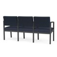 thumbnail image 5 of Lenox Steel Reception Waiting 3-Seat Chair / Charcoal Steel / Blue / Blue, 5 of 5