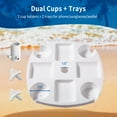 thumbnail image 4 of AMMSUN 17'' Beach Umbrella Table Tray with 4 Cup Holders & 4 Snack Compartments,White, 4 of 10
