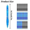 thumbnail image 3 of CHENMEI 12pcs Retractable Erasable Gel Pens Clicker Black & Blue Point(0.5) Make Mistakes Disappear Premium Comfort Grip Black & Blue Ink for Writting Note Taking（24ml）, 3 of 9