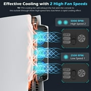 Cooling Fan for PS5 Quiet Cooler Fan with LED Light for PlayStation 5 Digital & Disc Edition Game Console-for PS5