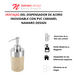 thumbnail image 4 of Dispensador Namaro Design Acero Inox y PVC Caramelo 250 ml, 4 of 4