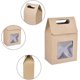 thumbnail image 3 of 25 Pieces Kraft Paper Gift Box, Gift Bag with Window, Paper Bags with Handles, Gift Wrap Bag, for Candy, Cookies, Snacks Packaging (Brown), 3 of 5