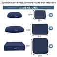 thumbnail image 5 of Olurrisa 14-Piece Outdoor Sectional Cushion Set, Navy Blue Deep Seat Polyester with Removable Covers for Patio Furniture, 5 of 9
