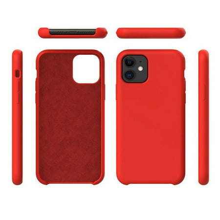 Liquid Gel Silicone Rubber Protective Case Cover For Apple Iphone 11 6 1 Red Walmart Canada