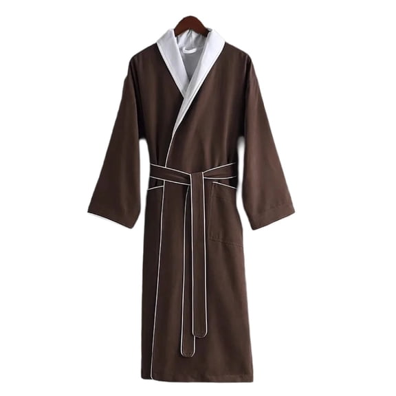 Luxury Hotel Bathrobe 100% Cotton Kimono Spa Bath Robes with Side Pockets for Shower House,Cozy Sleepwear Soft Housecoat for Men & Women