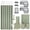 Green, variant on CERBIOR 32 Pcs Bamboo Bathroom Accessories Sets with Shower Curtain& Shower Caddy, Irregular Stripe Design Complete Set Bathroom Decor Vanity Countertop Accessory Set, Black