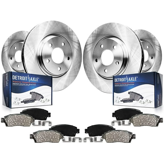 Detroit Axle - Complete FRONT & REAR Brake Kit Rotors & Ceramic Brake Kit Pads w/Hardware for 2005-2007 Nissan Murano