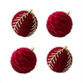 thumbnail image 1 of Bolas de Navidad Adornos Vino Rojo Flocado Árbol de Navidad Decoración Año Esferas de Navidad A, 1 of 6