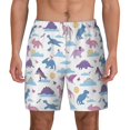 thumbnail image 3 of Uemuo Dinosaur Pattern Mens Swim Trunks Quick Dry Board Shorts with Mesh Lining, Stretch Beach Shorts Quick Dry No-Chafing Board Shorts-3X-Large, 3 of 9