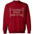 thumbnail image 2 of OXI Crewneck Sweatshirt - Wooden Spoon Survivor, Basic Casual Sweatshirts for Men's and Women Fleece Sweatshirt Long Sleeve - Antiquee Cherry Small, 2 of 2