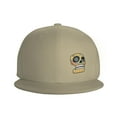thumbnail image 3 of DouZhe Flat Brim Cap Snapback Chapeau, Halloween Sucre Crâne Imprime Réglable Jaune Adulte Baseball Cap, 3 of 6