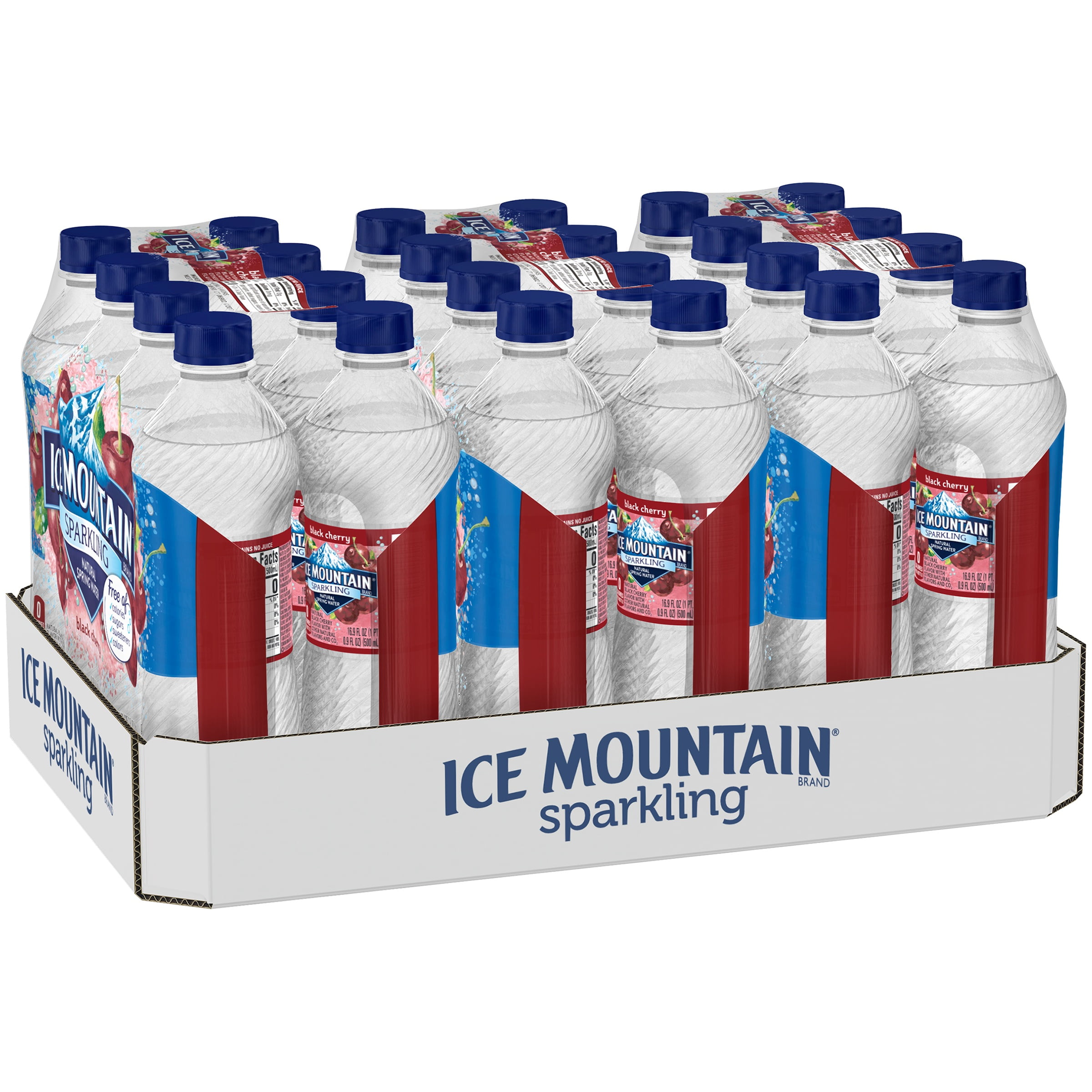 Ice Mountain® Sparkling Water, Black Cherry, 16.9 fl. oz. Bottles (Pack