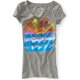 thumbnail image 1 of Camiseta gráfica Aeropostale para mujer con cuello en V Soak Up The Sun Gris Extragrande, 1 of 1