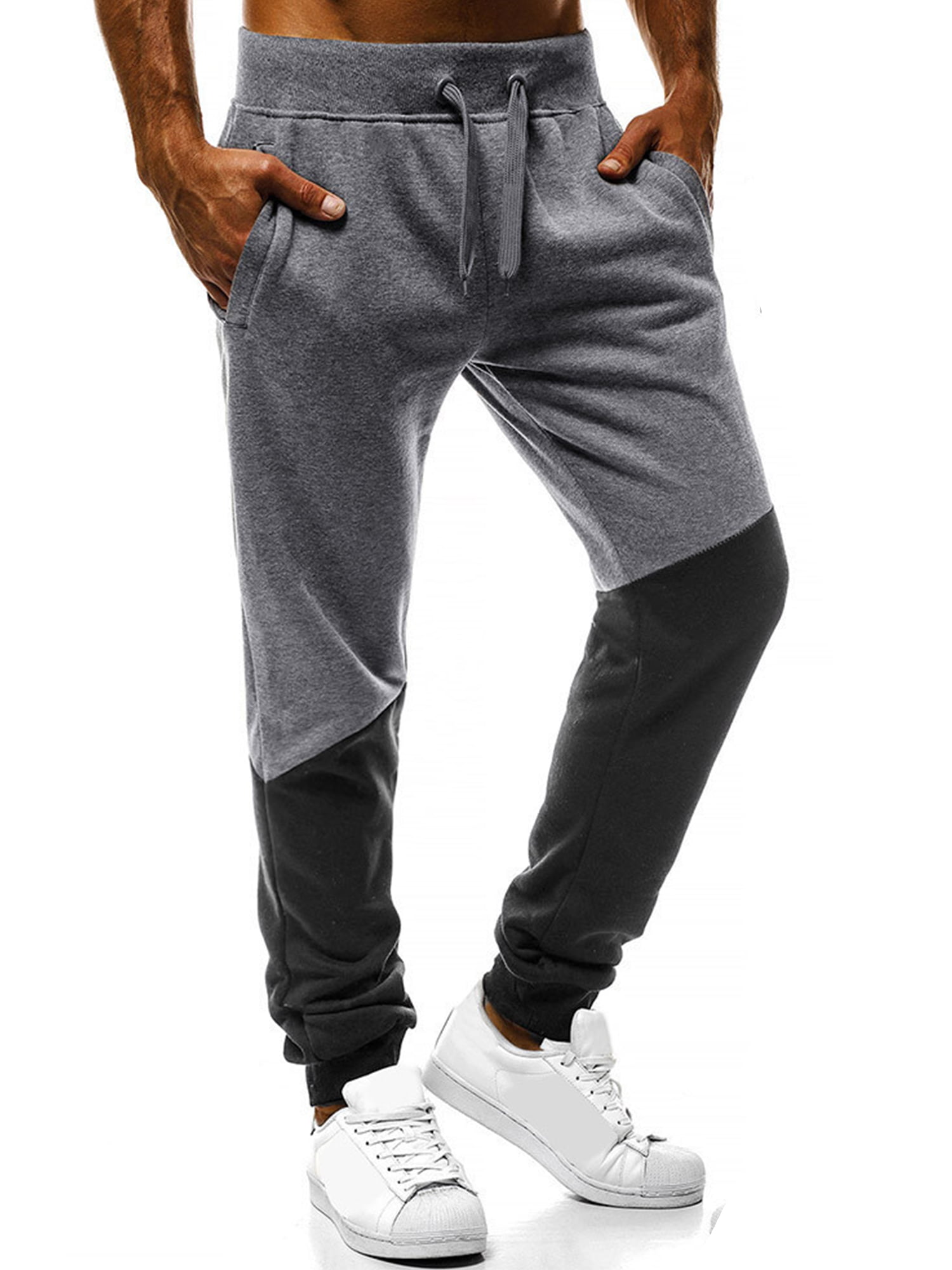 Mens Boys Jogger Pants Sweatpants Track Loose Workout Gym Basic Sports Trousers 