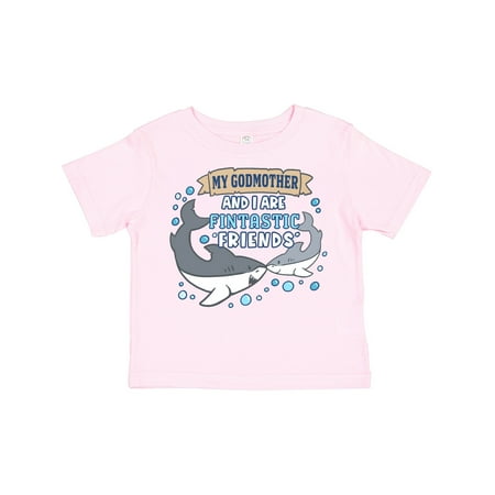 

Inktastic My Godmother and I Are Fintastic Friends Cute Sharks Gift Toddler Boy or Toddler Girl T-Shirt