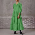 thumbnail image 2 of asddcavvf Robes pour Femmes Robe Chemise Décontractée à Col Jupe Bouffante Tenue d'Été, 2 of 5