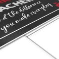 thumbnail image 6 of Thank You Teachers, The Difference You Make Everyday, Heart, Yard Sign, Printed 2-Sided -18 x 12,24x18 or 36x24, Metal H-Stake Included, v7, 6 of 6