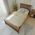 thumbnail image 6 of Carousel Twin Bed Frame, Solid Wood Classic Platform Bed with Headboard, Walnut, 6 of 7