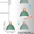 thumbnail image 4 of FSLiving Adjustable Height Full Spectrum 10W LED Plant Grow Light H-Type Track Lighting Pendant Restaurant Retro Green Natural Light Dome Shape, Macaron Style for Kitchen Indoor Plant, Customizable, 4 of 9