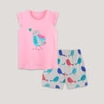 thumbnail image 2 of Toddler Boys and Girls Tank Top and Shorts 2 Piece Summer Soft Sleeveless Outfit Light Pink 4-5 Years, 2 of 6