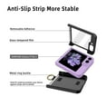 thumbnail image 2 of Dteck for Samsung Galaxy Z Flip 5 Case, Shockproof Protective Phone Case for Slim Galaxy Z Flip 5 with Wrist Strap Ring Kickstand Integrated Back Screen Tempered Glass Protector, Purple, 2 of 7