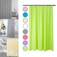 thumbnail image 2 of Waterproof Solid Color Shower Curtain with Hooks - PEVA 180cm x 180cm for Bathroom, 2 of 4