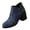 Blue, variant on Women's Ankle Boots Low Heels Chunky Booties Fashion Dressy Ankle Booties Classic Pointed Toe Leather Pumps Boots Fashion Slip On Work Office Block Heeled Dress Shoes Black 10 Wide
