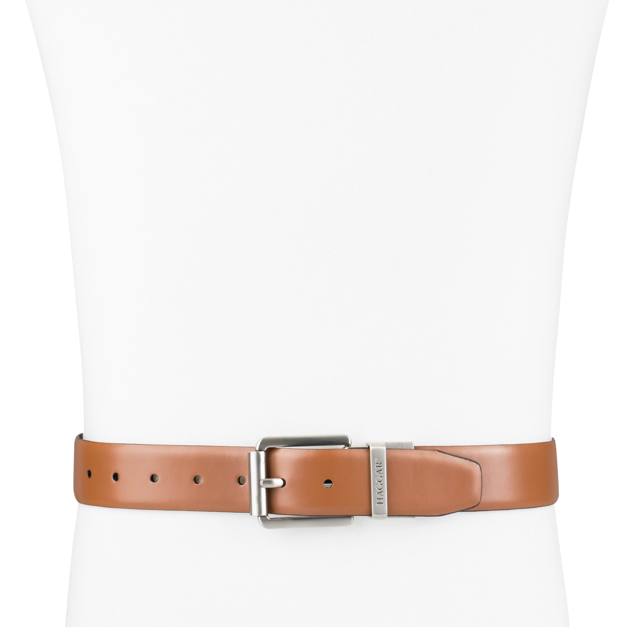 Haggar Men's Textured Reversible Two-in-One Belt