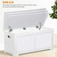 thumbnail image 6 of CQAOE 39" Wooden Storage Chest with Safety Hinge, Toy Organizer and Shoe Bench for Entryway, Bedroom, Living Room, Home Decor，White, 6 of 9