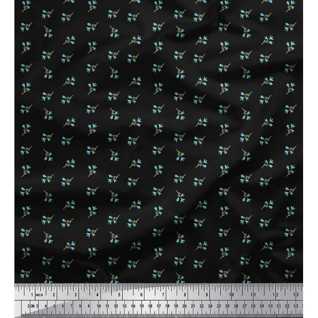 Soimoi Rayon Tissu Feuilles & Floral Chemise Décor Tissu Imprimé Yard 56 Pouces de Large