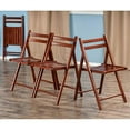 thumbnail image 2 of Ergode Elegant Robin 4-PC Folding Chair Set | Walnut Finish | Solid Wood | Compact & Comfortable, 2 of 5