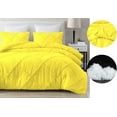 thumbnail image 6 of DNG Creations 1 Piece Diamond Ruffle Comforter 100% Egyptian Cotton, 800TC - Solid Yellow Colour - Super Soft 550 GSM All Season ( Oversized Queen - Size ), 6 of 6