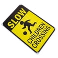thumbnail image 2 of Slow Down Kids Crossing Sign for Street Metal Road Sign Child Safety Sign Bright Caution Sign for Driveway and Traffic Control, 2 of 9