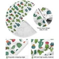 thumbnail image 2 of FMSHPON Green Cactaceous Tree Xmas Christmas Tree Skirt Stand Mat for Holiday Party Decoration Indoor Outdoor 48 inches, 2 of 6