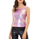 thumbnail image 1 of INSPIRE CHIC Día de San Patricio Camiseta Sin Mangas Con Cuello En U, Elástico, Ajustado, Brillante Y Metálico Brillante Para Mujer Sinfonía violeta claro XS, 1 of 5