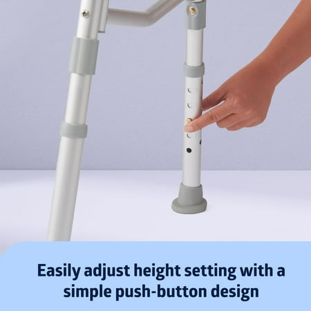 Medline Transfer Bench for Bathtubs and Showers, Slip-Resistant, 400 lb. Weight Capacity, Gray