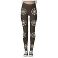 thumbnail image 1 of WILLBEST Leggings de Cintura Alta con Estampado de Copos de Nieve Navideños para Mujer, para Yoga, Entrenamiento, Deportes, Cómodos, Elásticos Y Suaves, Pantalones Deportivos Chica, 1 of 4
