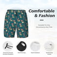 thumbnail image 3 of Yiaed Frog and Mushrooms Print Mens Swim Trunks Bathing Suit Compression Liner Beach Swim Shorts Swimwear Quick Dry Zipper Pocket No-Chafing Board Short-Medium, 3 of 6