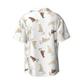 thumbnail image 2 of Xecao offers the Leopard Print for Men's Casual Short-sleeved Shirt, a button-up collared shirt with a pocket, perfect for beach vacations and yacht travel in the Large size., 2 of 7
