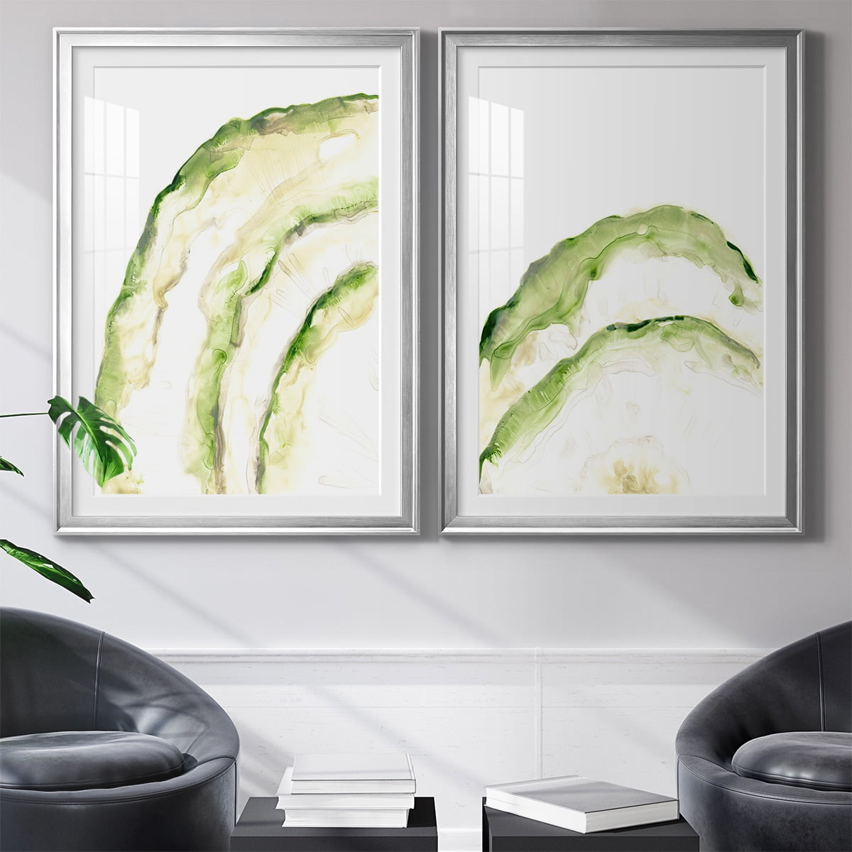 Wexford Home Lichen Halo I Premium Framed Print, 18.5" x 24.5" - Ready to Hang, Silver (Set of 2)