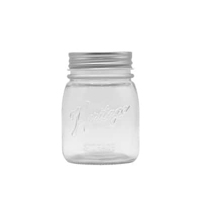 Ashland Heritage Clear Glass Food Storage Jar & Container with Galvanized Lid (24 Count)