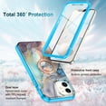 thumbnail image 2 of CASEFIV for iPhone 12/iPhone 12 Pro Case 6.1 Inch,Built-in Screen Protector with 360° Ring Holder Kickstand,Full Body Dual Layer Rugged Shockproof Protective Case,Blue, 2 of 8