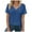 Blue, variant on Women's Vneck T-Shirt Lightweight Short Sleeve Cotton Tee for Daily Fashion Clothes (Purple, XXL)